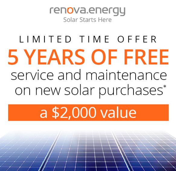 Limited Time Offer 5 Years of Free Service and Maintenance on New Solar Purchases a $2,000 value.